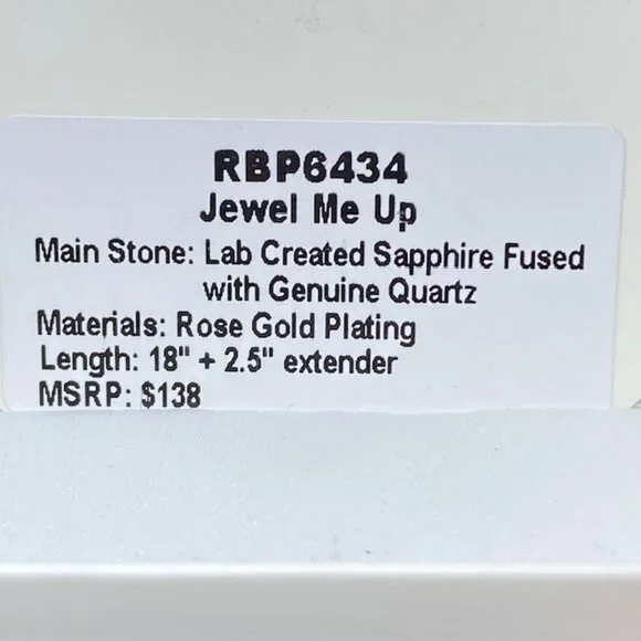 Sapphire CZ Necklace RBP6434 Jewel Me Up - Picture 2 of 2